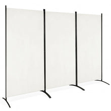 Load image into Gallery viewer, 3-Panel Room Divider Folding Privacy Partition Screen for Office Room-White
