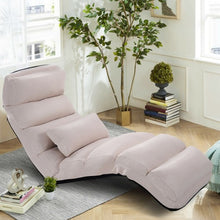 Load image into Gallery viewer, Stylish  Folding Lazy Sofa Chair with Pillow-Beige
