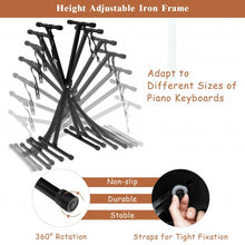 Load image into Gallery viewer, 61 Key Electronic Keyboard Piano Set with Stand Bench Headphones
