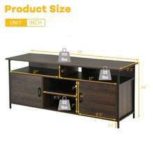 Load image into Gallery viewer, 58" Wood TV Stand Entertainment Media Center Console with Storage Cabinet
