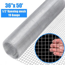 Load image into Gallery viewer, 36" x 50' 1/2 inch Wire Fence Cage Roll 19 Gauge Galvanized Wire
