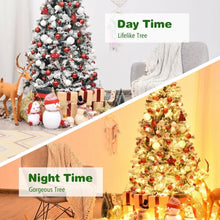 Load image into Gallery viewer, Pre-Lit Premium Snow Flocked Hinged Artificial Christmas Tree-6'
