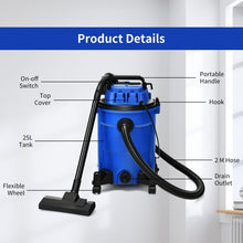 Load image into Gallery viewer, 3 in 1 6.6 Gallon 4.8 Peak HP Wet Dry Vacuum Cleaner with Blower-Blue
