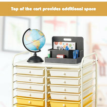 Load image into Gallery viewer, 20 Drawers Storage Rolling Cart Studio Organizer-Yellow
