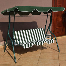 Load image into Gallery viewer, 3 Seats Patio Canopy Swing-Green
