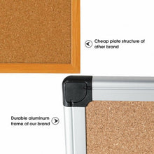 Load image into Gallery viewer, 1 or 3 Pack 24" x 18" Cork Board Set with 10 Thumb Tacks-3 Pack
