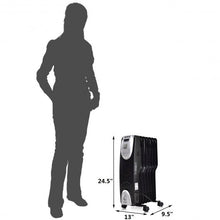 Load image into Gallery viewer, 1500 W Electric Oil Filled Safe Digital Radiator Heater

