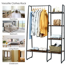 Load image into Gallery viewer, Clothes Rack Free Standing Storage Tower with Metal Frame
