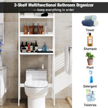 Load image into Gallery viewer, 3-Shelf Over-The-Toilet Storage Organizer Rack-White

