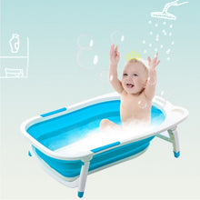 Load image into Gallery viewer, Baby Folding Collapsible Portable Bathtub w/ Block-Blue
