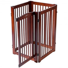 Load image into Gallery viewer, 36" Configurable Folding Wood Pet Dog Safety Fence with Gate-A
