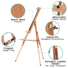 Load image into Gallery viewer, Foldable Wood Tripod Sketching Easel
