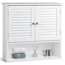 Load image into Gallery viewer, Double Doors Shelves Bathroom Wall Storage Cabinet
