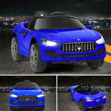 Load image into Gallery viewer, 12 V Remote Control Maserati Licensed Kids Ride on Car-Blue
