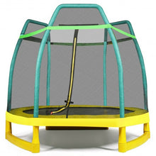 Load image into Gallery viewer, 7FT Kids Trampoline W/ Safety Enclosure Net-Green
