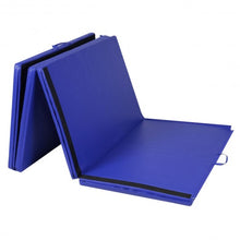 Load image into Gallery viewer, 4'x10'x2" Thick Folding Panel Gymnastics Mat-Blue
