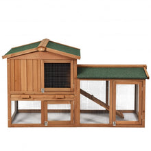 Load image into Gallery viewer, 58" Weatherproof Wooden Rabbit Hutch
