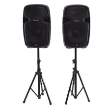 Load image into Gallery viewer, 2000 W Dual 12" 2-Way Powered Speakers with Bluetooth
