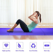 Load image into Gallery viewer, 4' x 10' x 2" Folding Gymnastics Tumbling Gym Mat-Purple

