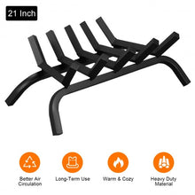 Load image into Gallery viewer, 21" Iron Fireplace Log Grate Firewood Burning Rack

