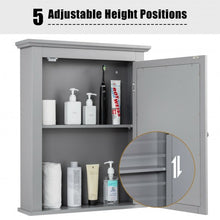 Load image into Gallery viewer, Bathroom Mirror Cabinet Wall Mounted Adjustable Shelf Medicine Storage-Gray
