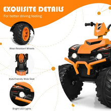 Load image into Gallery viewer, 12V Kids Electric 4-Wheeler ATV Quad Ride On Car with LED Light-Orange
