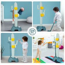 Load image into Gallery viewer, 3-in-1 Cactus Toy Stand Sports Activity Center with Golf and Ring-Toss
