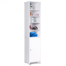 Load image into Gallery viewer, 72" H Bathroom Free Standing Floor Storage Shelving Cabinet
