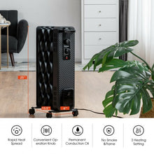 Load image into Gallery viewer, 1500 W Oil-Filled Heater Portable Radiator Space Heater w/ Adjustable Thermostat
