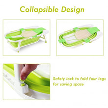 Load image into Gallery viewer, Baby Folding Collapsible Portable Bathtub w/ Block-Green
