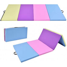 Load image into Gallery viewer, 4' x 8' x 2" Multi-Colors Folding PU Panel Gymnastics Mat
