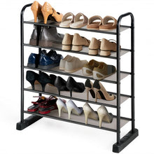 Load image into Gallery viewer, 5-Tier Metal Frame Shoe Rack Space-saving Shoe Organizer

