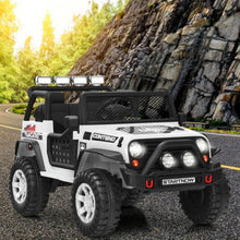 Load image into Gallery viewer, 12V Kids Remote Control Electric  Ride On Truck Car with Lights and Music -White
