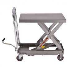 Load image into Gallery viewer, 500 lb Capacity Rolling Table Hydraulic Cart w/Foot
