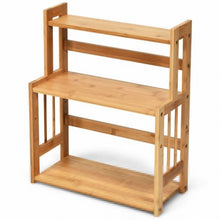 Load image into Gallery viewer, 3-tier Bamboo Spice Rack with Adjustable Shelf
