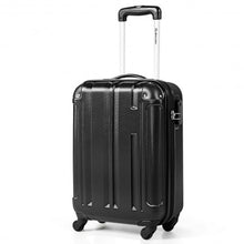 Load image into Gallery viewer, 18" ABS Lightweight Hardshell Luggage Suitcase with 4-Wheel-Black
