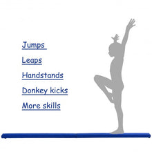 Load image into Gallery viewer, 8' Gymnastics Performance Training Folding Floor Balance Beam-Blue
