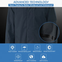 Load image into Gallery viewer, Men's Interchange 3 in 1 Waterproof Detachable Ski Jacket-Black-M
