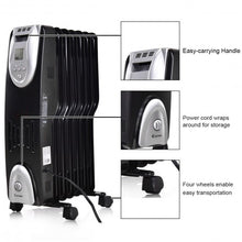 Load image into Gallery viewer, 1500 W Electric Oil Filled Safe Digital Radiator Heater
