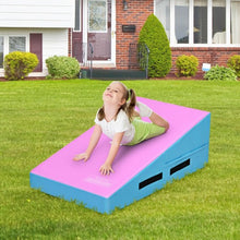 Load image into Gallery viewer, Incline Gymnastics Mat Wedge Ramp Gym Tumbling Exercise Mat-Pink &amp; Blue
