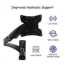 Load image into Gallery viewer, 51 lbs TV Wall Mount Hydraulic Arm Adjustable Monitor Bracket-Black
