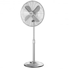Load image into Gallery viewer, 16" Metal Adjustable Oscillating Pedestal Fan-Silver
