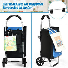 Load image into Gallery viewer, Folding Utility Shopping Trolley with Removable Bag-Blue
