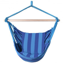 Load image into Gallery viewer, 4 Color Deluxe Hammock Rope Chair Porch Yard Tree Hanging Air Swing Outdoor-Blue
