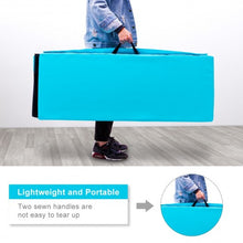 Load image into Gallery viewer, 4' x 6' x 2" PU Thick Folding Panel Exercise Gymnastics Mat-Blue
