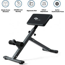 Load image into Gallery viewer, Adjustable Hyperextension Abdominal Exercise Back Bench
