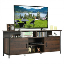 Load image into Gallery viewer, 58" Wood TV Stand Entertainment Media Center Console with Storage Cabinet
