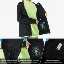 Load image into Gallery viewer, Women's Waterproof &amp; Windproof Rain Jacket with Velcro Cuff-Black-S
