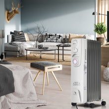 Load image into Gallery viewer, 1500 W 7-Fin Timer Thermostat Electric Oil Filled Radiator Heater
