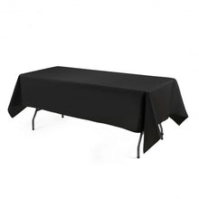 Load image into Gallery viewer, 10 pcs 60" x 126" Rectangle Polyester Tablecloth-Black

